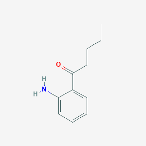 molecular formula C11H15NO B14564320 1-(2-Aminophenyl)pentan-1-one CAS No. 61485-11-8