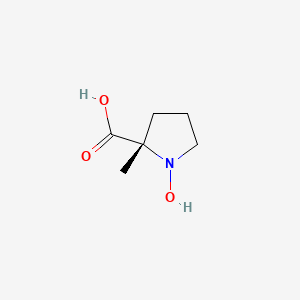 molecular formula C6H11NO3 B14564327 1-Hydroxy-2-methyl-L-proline CAS No. 61856-90-4