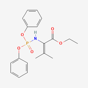 molecular formula C19H22NO5P B14564348 Ethyl 2-[(diphenoxyphosphoryl)amino]-3-methylbut-2-enoate CAS No. 61416-70-4