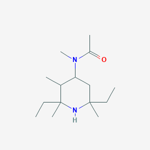 molecular formula C15H30N2O B14564362 N-(2,6-Diethyl-2,3,6-trimethylpiperidin-4-yl)-N-methylacetamide CAS No. 61683-10-1