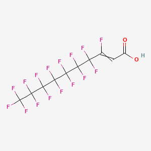 molecular formula C10H2F16O2 B1456437 3,4,4,5,5,6,6,7,7,8,8,9,9,10,10,10-Hexadecafluorodec-2-enoic acid CAS No. 70887-84-2