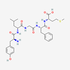 molecular formula C31H43N5O7S B14564371 L-Tyrosyl-D-leucylglycyl-L-phenylalanyl-L-methionine CAS No. 61600-32-6