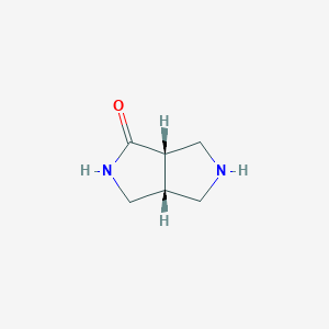molecular formula C6H10N2O B1456440 (3AR,6aS)-hexahydropyrrolo[3,4-c]pyrrol-1(2H)-one CAS No. 866319-08-6
