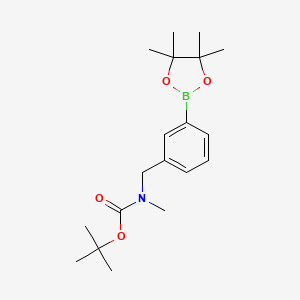 molecular formula C19H30BNO4 B1456441 Tert-butyl 3-(4,4,5,5-tetramethyl-1,3,2-dioxaborolan-2-yl)benzylmethylcarbamate CAS No. 817618-31-8
