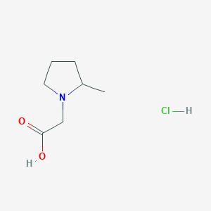molecular formula C7H14ClNO2 B1456446 2-(2-Methylpyrrolidin-1-yl)acetic acid hydrochloride CAS No. 1222197-40-1