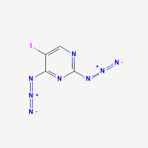 molecular formula C4HIN8 B14564503 2,4-Diazido-5-iodopyrimidine CAS No. 61821-61-2
