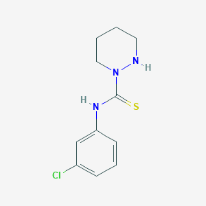 molecular formula C11H14ClN3S B14564506 N-(3-Chlorophenyl)tetrahydropyridazine-1(2H)-carbothioamide CAS No. 61653-66-5