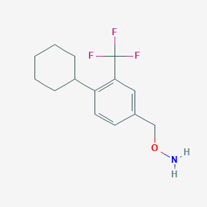 molecular formula C14H18F3NO B1456456 O-[[4-cyclohexyl-3-(trifluoromethyl)phenyl]methyl]hydroxylamine CAS No. 800379-62-8