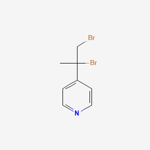 molecular formula C8H9Br2N B1456458 4-(1,2-Dibromopropan-2-yl)pyridine CAS No. 1331964-55-6