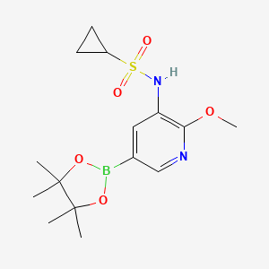 N-(2-Methoxy-5-(4,4,5,5-tetramethyl-1,3,2-dioxaborolan-2-yl)pyridin-3-yl)cyclopropanesulfonamide