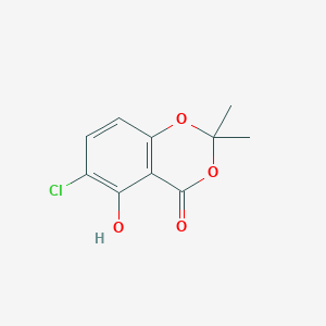 molecular formula C10H9ClO4 B1456464 6-chloro-5-hydroxy-2,2-dimethyl-4H-benzo[d][1,3]dioxin-4-one CAS No. 1300730-70-4