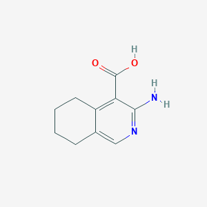 molecular formula C10H12N2O2 B145647 4-Isoquinolinecarboxylic acid, 5,6,7,8-tetrahydro-3-amino- CAS No. 130688-31-2