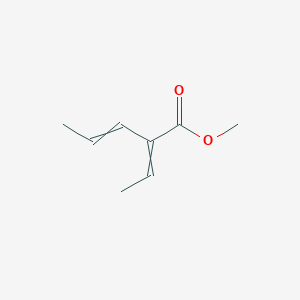 molecular formula C8H12O2 B14564733 Methyl 2-ethylidenepent-3-enoate CAS No. 61599-94-8