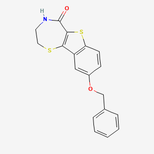 3,4-dihydro-9-benzyloxy-[1]benzothieno[2,3-f]-1,4-thiazepin-5(2H)-one
