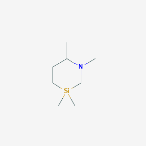 molecular formula C8H19NSi B14564755 1,3,3,6-Tetramethyl-1,3-azasilinane CAS No. 61676-32-2