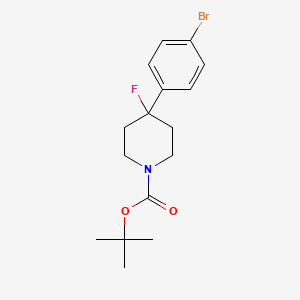 molecular formula C16H21BrFNO2 B1456476 Tert-butyl 4-(4-bromophenyl)-4-fluoropiperidine-1-carboxylate CAS No. 1093064-85-7