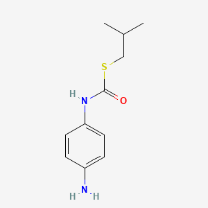 molecular formula C11H16N2OS B14564785 S-(2-Methylpropyl) (4-aminophenyl)carbamothioate CAS No. 61578-92-5