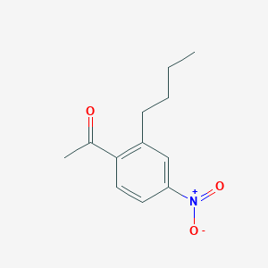 molecular formula C12H15NO3 B14564807 1-(2-Butyl-4-nitrophenyl)ethan-1-one CAS No. 61718-35-2