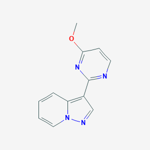 molecular formula C12H10N4O B1456483 3-(4-Methoxypyrimidin-2-yl)pyrazolo[1,5-a]pyridine CAS No. 1330043-83-8