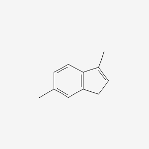 molecular formula C11H12 B14564838 3,6-Dimethyl-1H-indene CAS No. 61957-41-3