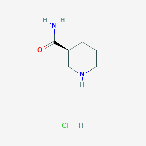 molecular formula C6H13ClN2O B1456484 (S)-Piperidine-3-carboxamide hydrochloride CAS No. 1026661-43-7