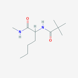molecular formula C12H24N2O2 B14564842 N~2~-(2,2-Dimethylpropanoyl)-N-methylnorleucinamide CAS No. 61476-23-1