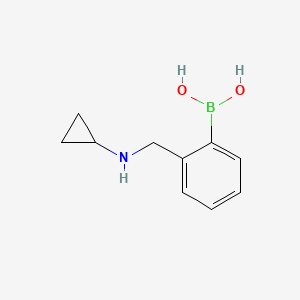 molecular formula C10H14BNO2 B1456487 2-((Cyclopropylamino)methyl)phenylboronic acid CAS No. 1335490-75-9