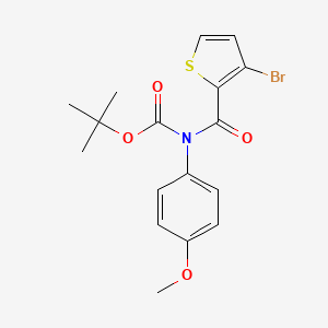 molecular formula C17H18BrNO4S B1456488 tert-Butyl (3-bromothiophene-2-carbonyl)-(4-methoxyphenyl)carbamate CAS No. 1338543-47-7