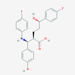 molecular formula C24H23F2NO4 B1456492 依泽替米贝氮杂环丁酮开环杂质 CAS No. 1391053-63-6