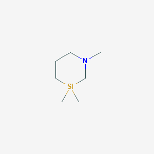 molecular formula C7H17NSi B14564921 1,3,3-Trimethyl-1,3-azasilinane CAS No. 61676-28-6