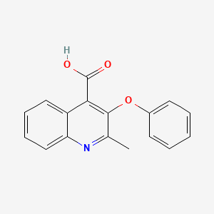 molecular formula C17H13NO3 B1456497 2-Methyl-3-phenoxy-quinoline-4-carboxylic acid CAS No. 24260-34-2