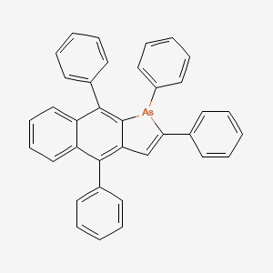 molecular formula C36H25As B14564972 1,2,4,9-Tetraphenyl-1H-benzo[F]arsindole CAS No. 61782-43-2