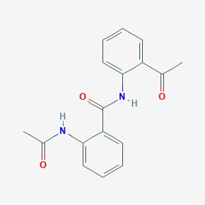 molecular formula C17H16N2O3 B14564973 2-Acetamido-N-(2-acetylphenyl)benzamide CAS No. 61741-81-9