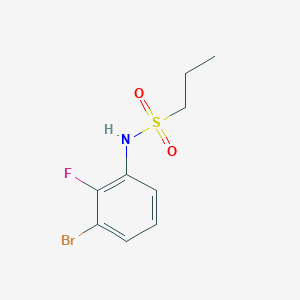 molecular formula C9H11BrFNO2S B1456499 N-(3-溴-2-氟苯基)丙烷-1-磺酰胺 CAS No. 1269233-04-6