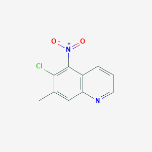 molecular formula C10H7ClN2O2 B014565 6-Chloro-7-methyl-5-nitroquinoline CAS No. 86984-28-3