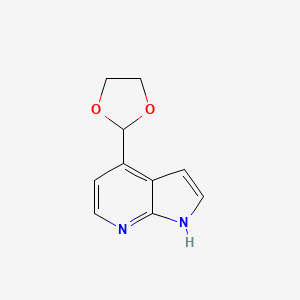 molecular formula C10H10N2O2 B1456502 4-(1,3-Dioxolan-2-yl)-7-azaindole CAS No. 1260386-09-1
