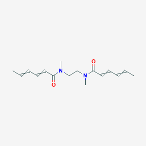 molecular formula C16H24N2O2 B14565029 N,N'-(Ethane-1,2-diyl)bis(N-methylhexa-2,4-dienamide) CAS No. 61797-26-0