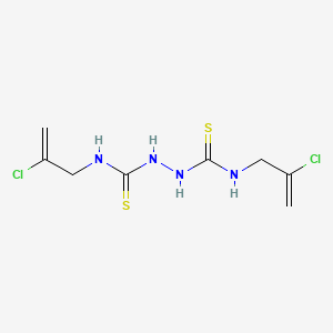 molecular formula C8H12Cl2N4S2 B14565074 N~1~,N~2~-Bis(2-chloroprop-2-en-1-yl)hydrazine-1,2-dicarbothioamide CAS No. 61784-89-2