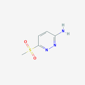 molecular formula C5H7N3O2S B1456510 3-哒嗪胺，6-(甲磺酰基)- CAS No. 61071-25-8