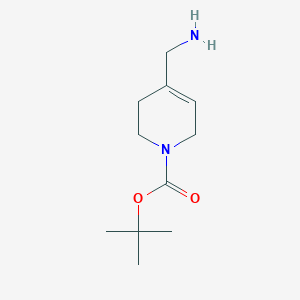 molecular formula C11H20N2O2 B1456511 Tert-butyl 4-(aminomethyl)-1,2,3,6-tetrahydropyridine-1-carboxylate CAS No. 1331777-58-2