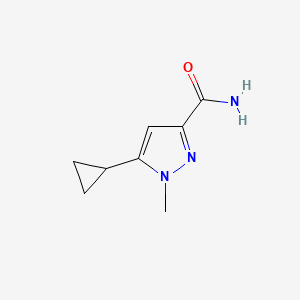 molecular formula C8H11N3O B1456517 5-Cyclopropyl-1-methyl-1h-pyrazole-3-carboxamide CAS No. 1864712-18-4