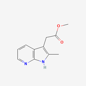 molecular formula C11H12N2O2 B1456518 methyl 2-(2-methyl-1H-pyrrolo[2,3-b]pyridin-3-yl)acetate CAS No. 7546-52-3