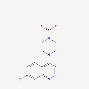 molecular formula C18H22ClN3O2 B1456523 7-Chloro-4-(4-BOC-piperazino)quinoline CAS No. 1235972-74-3