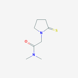 molecular formula C8H14N2OS B14565238 N,N-Dimethyl-2-(2-sulfanylidenepyrrolidin-1-yl)acetamide CAS No. 61516-82-3
