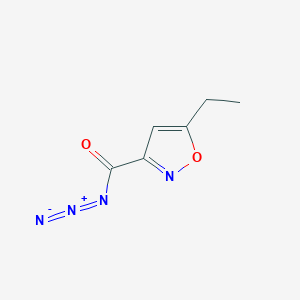 molecular formula C6H6N4O2 B14565331 5-Ethylisoxazole-3-carbonyl azide CAS No. 61672-69-3
