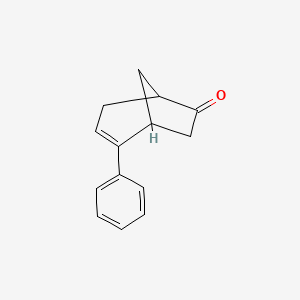 molecular formula C14H14O B14565345 2-Phenylbicyclo[3.2.1]oct-2-en-6-one CAS No. 61414-96-8