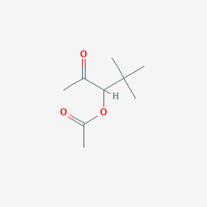 molecular formula C9H16O3 B14565368 2,2-Dimethyl-4-oxopentan-3-yl acetate CAS No. 61628-66-8