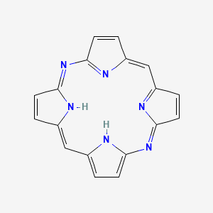 molecular formula C18H12N6 B1456537 21H,23H-5,15-Diazaporphine CAS No. 2683-87-6