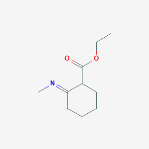 molecular formula C10H17NO2 B14565375 Ethyl (2E)-2-(methylimino)cyclohexane-1-carboxylate CAS No. 61576-14-5