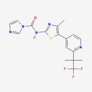 N-(4-methyl-5-(2-(1,1,1-trifluoro-2-methylpropan-2-yl)pyridin-4-yl)thiazol-2-yl)-1H-imidazole-1-carboxamide